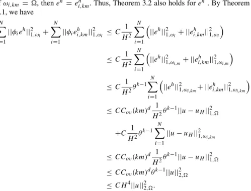 Table 1 H 1 −error of PUPM without oversampling