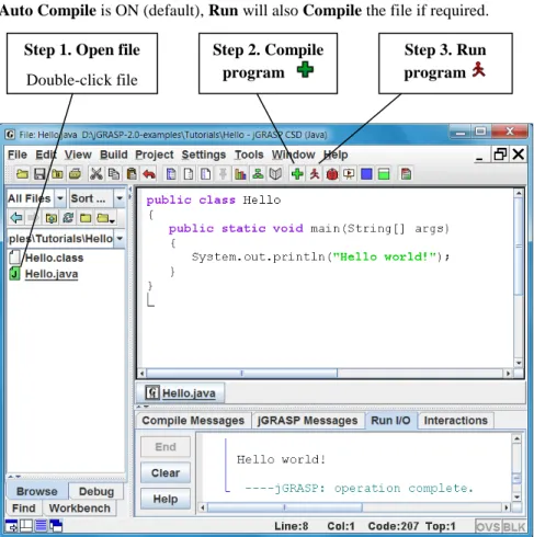 Figure 2-2.  After loading file into CSD Window Step 1. Open file 
