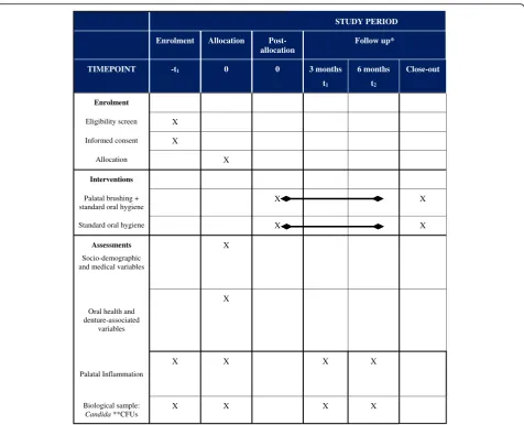 Fig. 2 Study schedule: enrolment, allocation, interventions, baseline, and post-intervention assessments