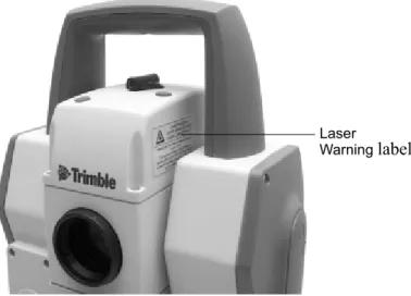 Figure 1.7 Laser warning  label location