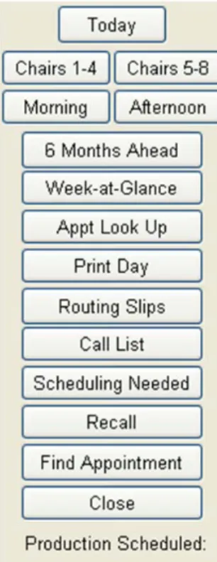 Figure 11 Scheduler BuƩons 