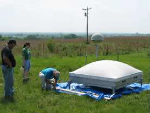 Figure 1.3: Installation of the wind profiler located at Kessler Atmospheric and Ecological Field Station (http://kffl.ou.edu)