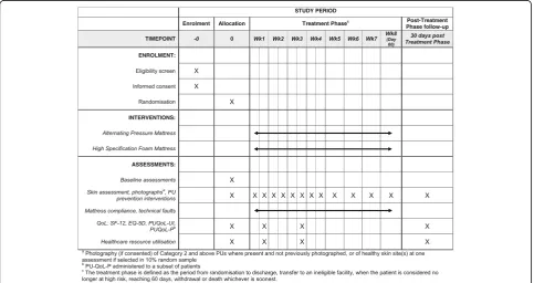 Fig. 1 SPIRIT schedule of enrolment, interventions and assessments