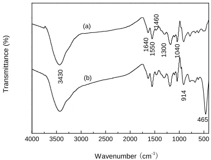 Figure 1. FT-IR spectra of (a) PPy and (b) PPy/TN compos-ite nanorods. 
