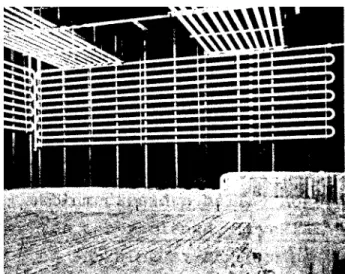 Figure 8.07.: Interior of cold store with bare tube evaporators. 