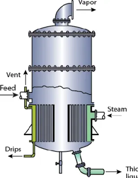 Figure 3.1. Calandria type evaporator.  