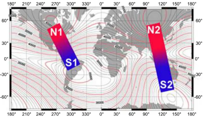 Figure 5 shows frozen permanent magnetic flux in the upper surface of the Earth’s crust