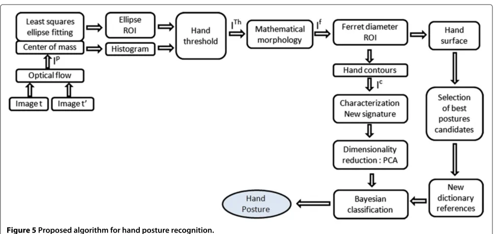Figure 5 Proposed algorithm for hand posture recognition.