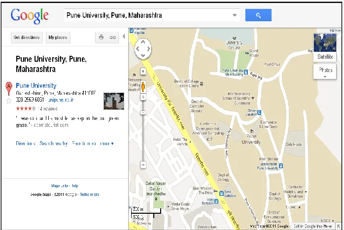 Figure 13: Get directions to Pune University from Bavdhan