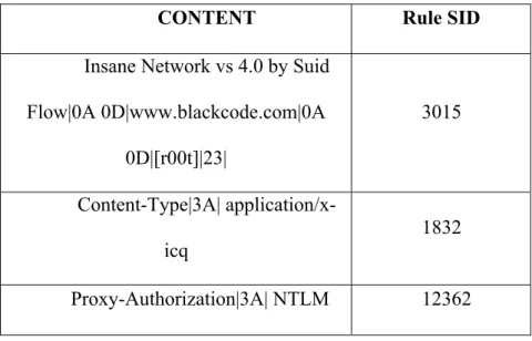 Table 3: Content with both ASCII and HEX formats 