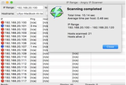 Figure 5. Process of Scanning IP Address  Port Scanning Testing 