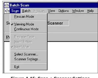 Figure A-15: Scan    Scanner Settings 