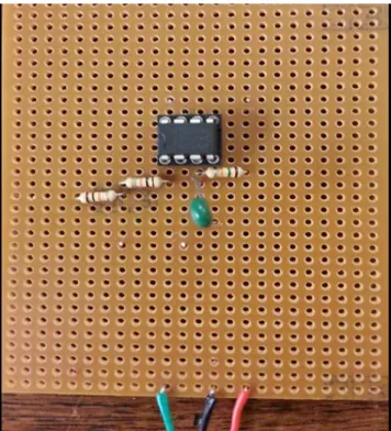 Figure 5: The hardware temperature sensor circuit 