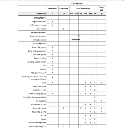 Fig. 3 SPIRIT table of enrollment, interventions, and assessments