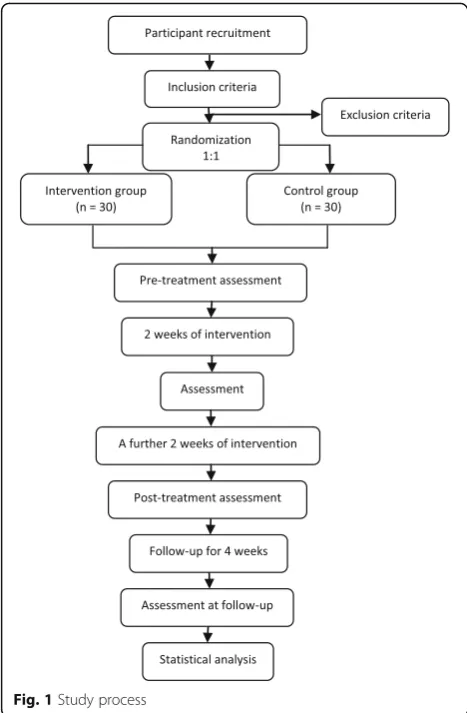 Table 1 Timing of treatment visits and data collection