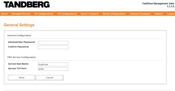 Figure 3 - General Settings