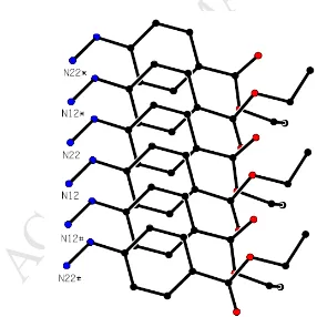 Figure 2. Part of the crystal structure of compound E-4HB showing a hydrogen bonded   ACCEPTEDMANUSCRIPTchain running parallel to the [010] direction and built from aggregates related by translation