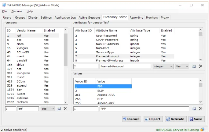 Figure 9 - Dictionary Editor 