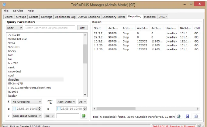 Figure 10 - Reporting Tab 