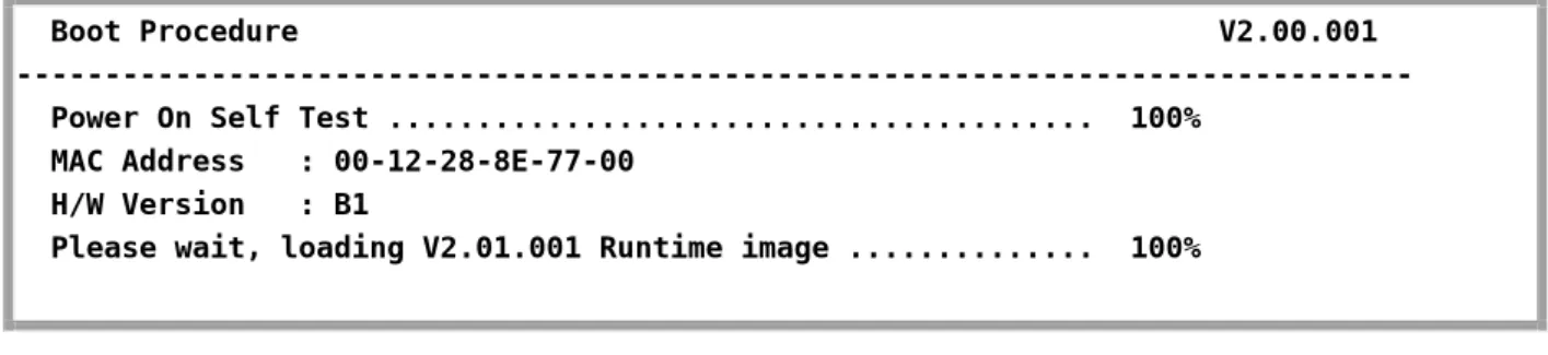Figure 1 - 2.  Boot screen 