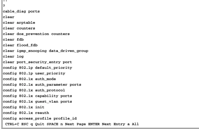 Figure 2 - 3.  Example Command Parameter Help 