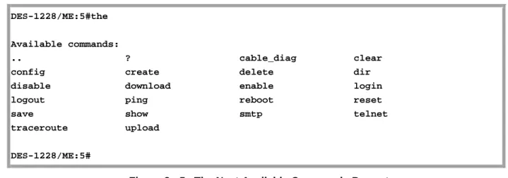 Figure 2 - 5.  The Next Available Commands Prompt 