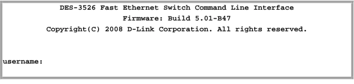 Figure 1-1.  Initial CLI screen 