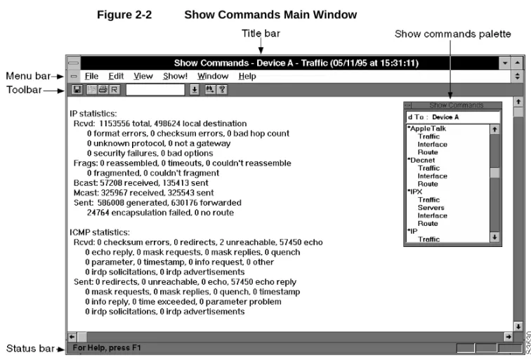 Figure 2-2 Show Commands Main Window