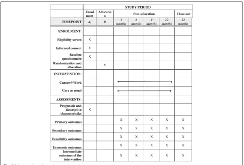 Fig. 1 Schedule of enrolment, intervention and assessments
