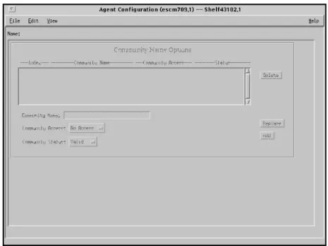 Figure 3-2 Community Names Options Agent Configuration Window