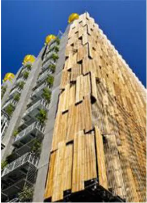 Fig 4:  Pictorial view showing double-skin  trellis vertical greenery [12] 