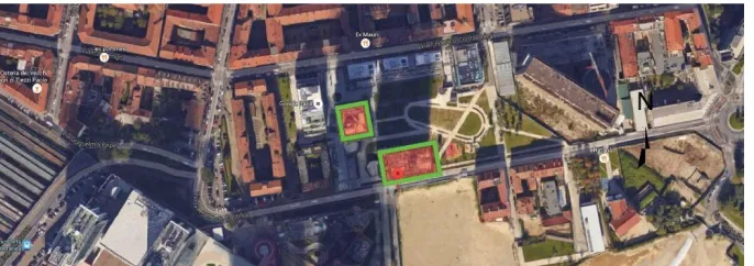 Fig 7:  Bosco Verticale site location, Author after google maps, [13].  