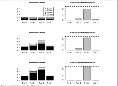 Fig. 1 An example of first, second, and third interim analysis