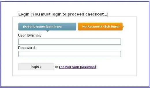 Figure 11:  Sample eCommerce Login Form 
