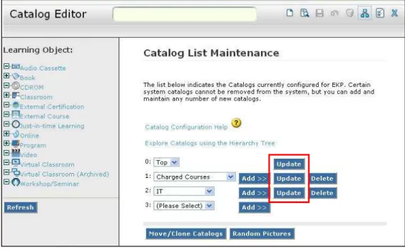 Figure 2: Icon to Access Catalog List Maintenance     