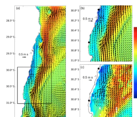 Figure 5. Comparison of a temperature section off the Southern Great Barrier Reef (Fig
