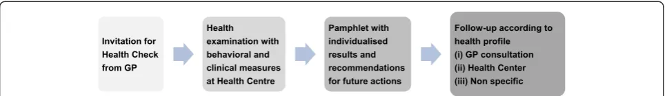 Figure 2 The four components of the preventive programme, Check your health, Randers, Denmark 2013