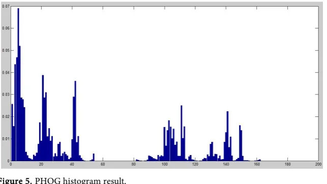 Figure 5. PHOG histogram result. 