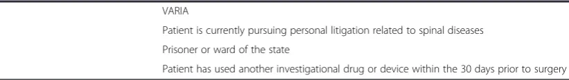 Table 2 Inclusion and exclusion criteria (Continued)