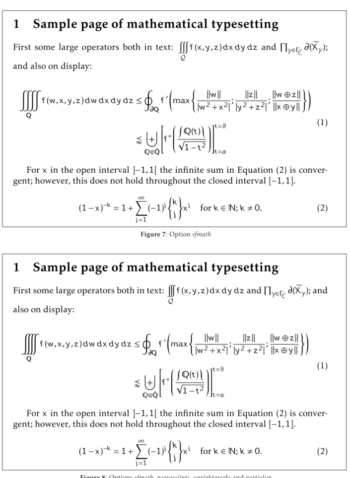Figure 7: Option sfmath