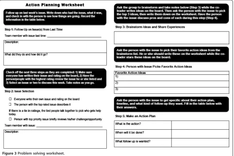 Figure 3 Problem solving worksheet.