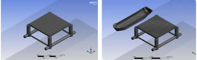 Figure 1. Semi-submersible platform calculation model. 