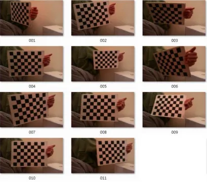 Figure 2.5. Calibration using a checkerboard pattern. 