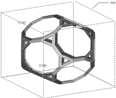 Figure 6: The modified dodecahedral unit cell, as shown in Figure 5B of patent 