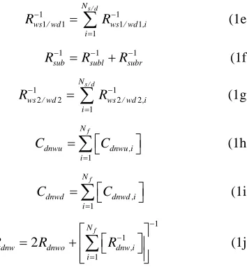Figure 3(b)p-substrate grounded. The equivalent circuits shown in  and Figure 4(b) can easily be derived from the complete equivalent circuit shown in Figure 2, for  