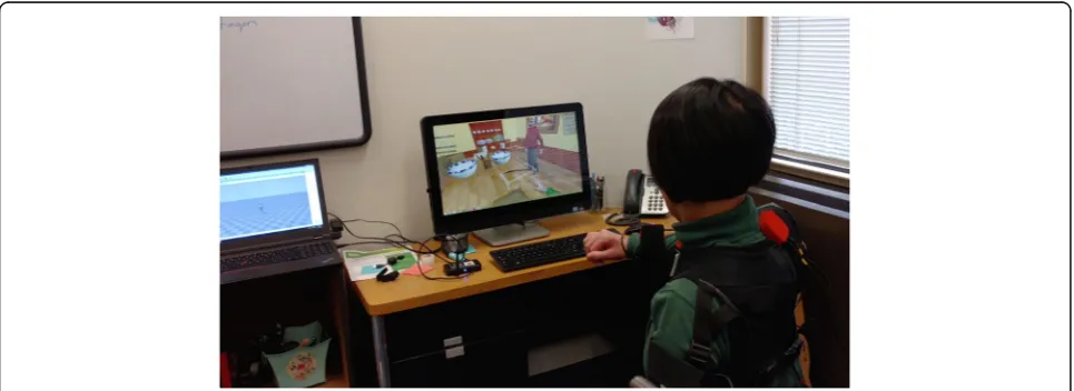Fig. 3 Three AWVR exercises used for this study. First-person user view is shown. a Tea Stir