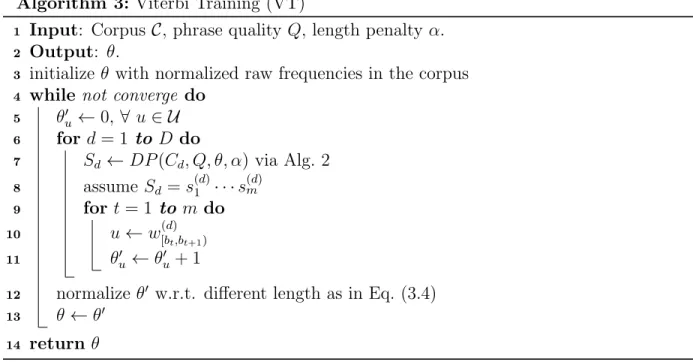 Table 3.2: Effects of segmentation feedback on phrase quality estimation
