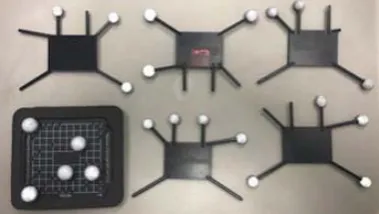 Figure 2. Reflective marker set up. 