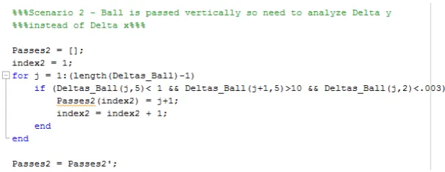 Figure 12. Pass type 2 code for determining relevant frame. 