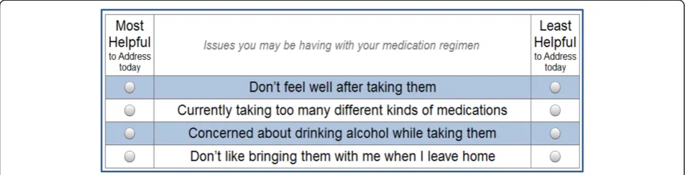 Figure 3 Sample screenshot, in English, of a page in the Preference Assessment (PA) module.